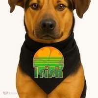 Retro Irish Shamrock Emblem USA-Made Doggie Bandana thumb 1