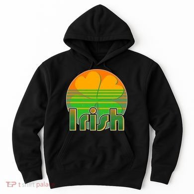 Retro Irish Shamrock Emblem Hoodie