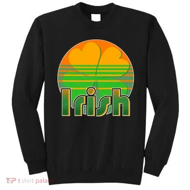 Retro Irish Shamrock Emblem Sweatshirt