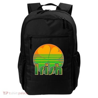 Retro Irish Shamrock Emblem Backpack