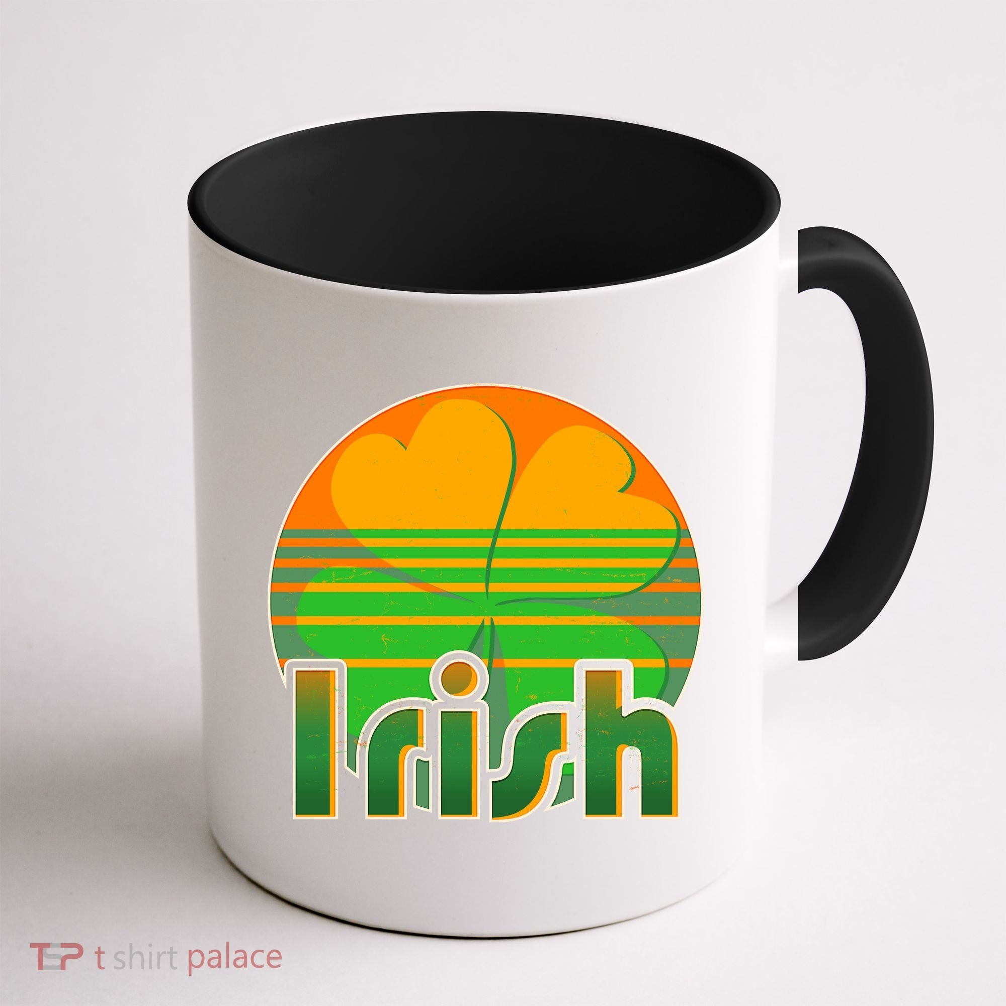 Retro Irish Shamrock Emblem Coffee Mug