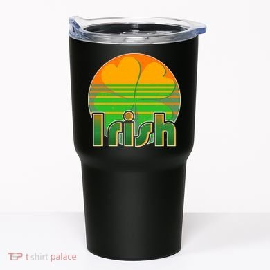 Retro Irish Shamrock Emblem Tumbler