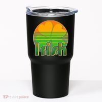 Retro Irish Shamrock Emblem Tumbler thumb 0