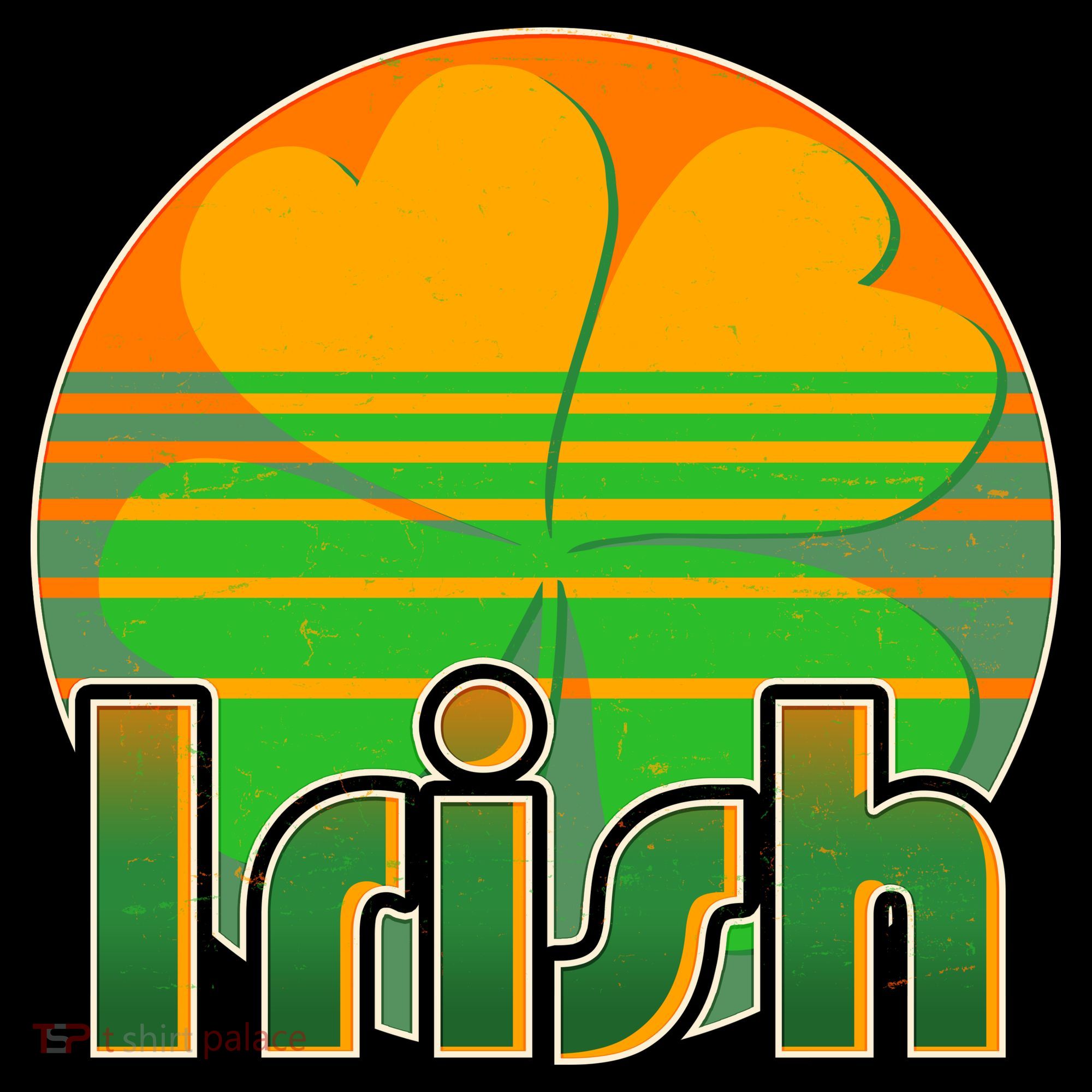Retro Irish Shamrock Emblem Mousepad