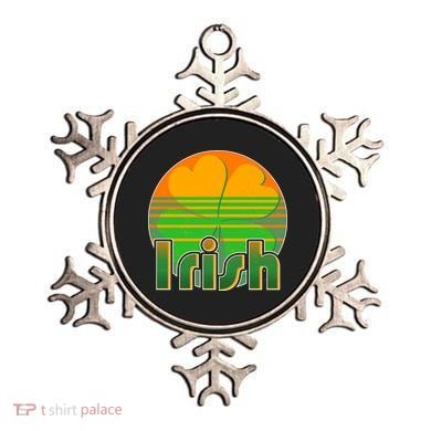 Retro Irish Shamrock Emblem Ornament