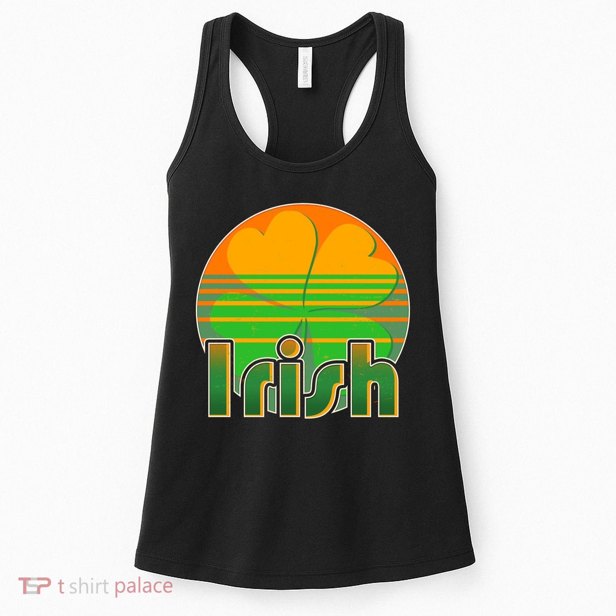 Retro Irish Shamrock Emblem Women's Tank Top