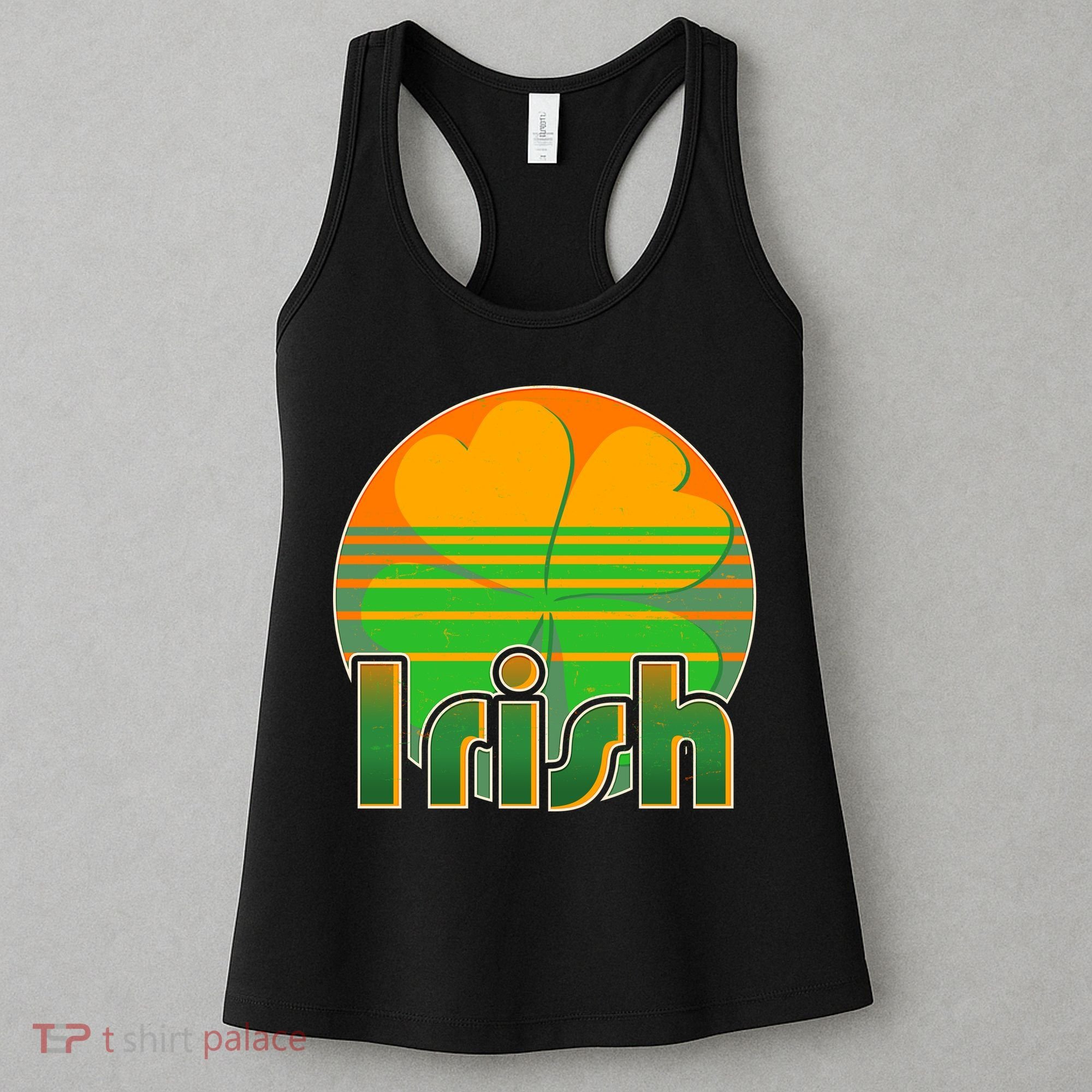 Retro Irish Shamrock Emblem Women's Tank Top
