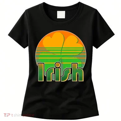 Retro Irish Shamrock Emblem Women's T-Shirt