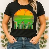 Retro Irish Shamrock Emblem Women's T-Shirt thumb 2
