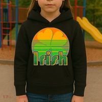 Retro Irish Shamrock Emblem Kids Hoodie thumb 3