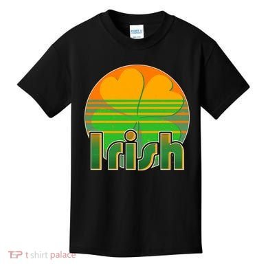 Retro Irish Shamrock Emblem Kids T-Shirt
