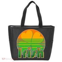 Retro Irish Shamrock Emblem Tote Bag thumb 0