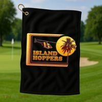 Retro Island Hoppers  Golf Towel thumb 1