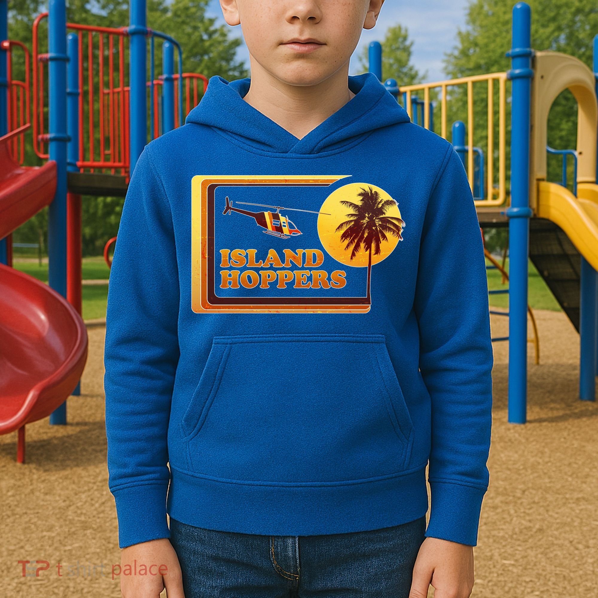 Retro Island Hoppers  Kids Hoodie