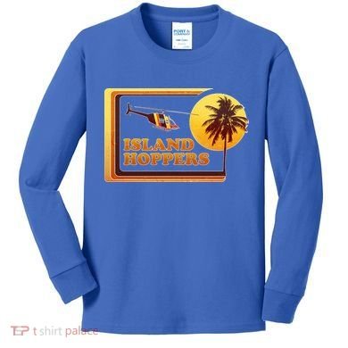 Retro Island Hoppers  Kids Long Sleeve Shirt