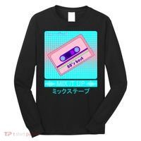 Retro Japanese Vaporwave Mix Tape Long Sleeve Shirt thumb 0