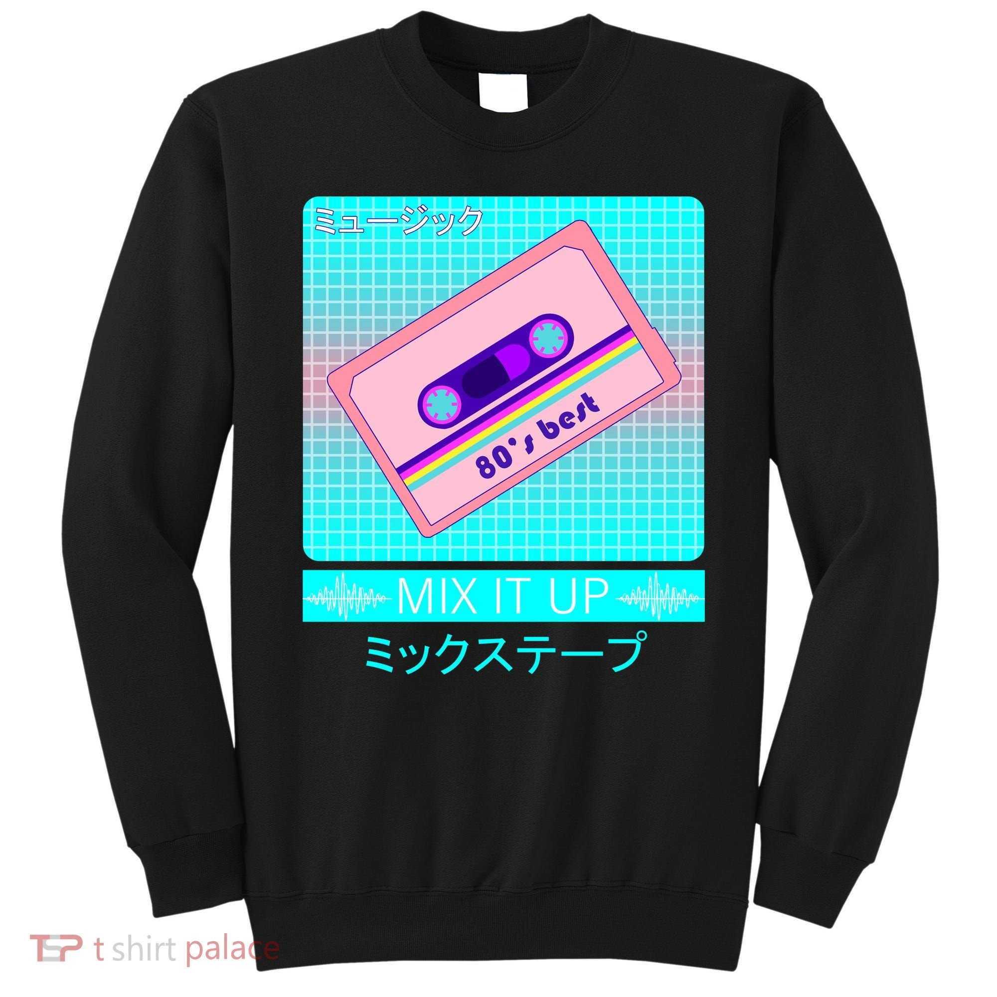 Retro Japanese Vaporwave Mix Tape Sweatshirt