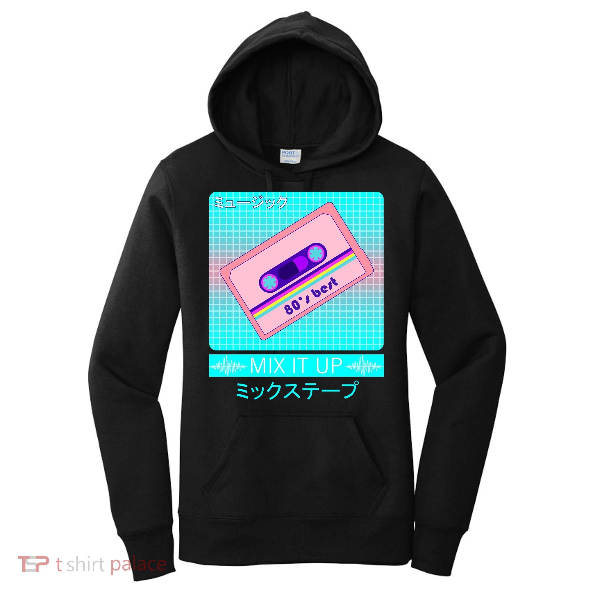 Retro Japanese Vaporwave Mix Tape Women's Hoodie