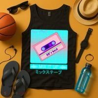 Retro Japanese Vaporwave Mix Tape Tank Top thumb 4