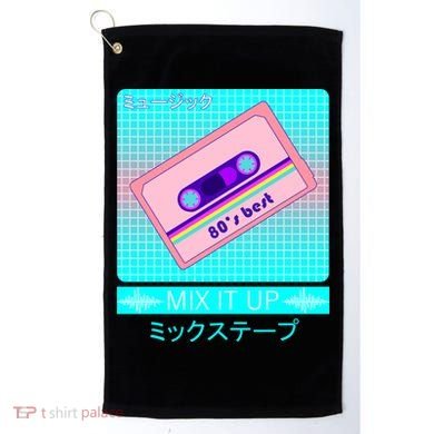 Retro Japanese Vaporwave Mix Tape Golf Towel