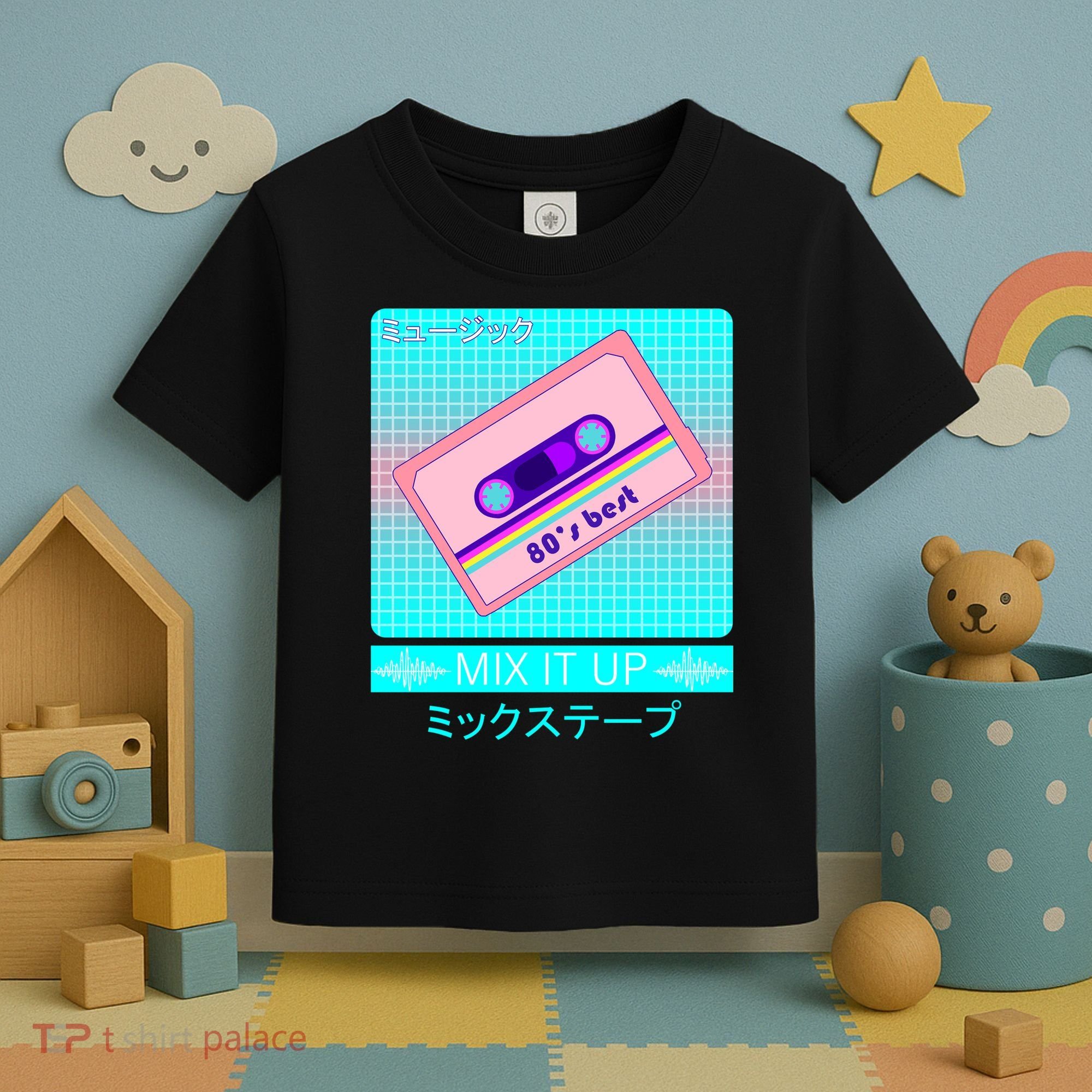 Retro Japanese Vaporwave Mix Tape Toddler T-Shirt