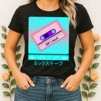 Retro Japanese Vaporwave Mix Tape Women's T-Shirt thumb 2