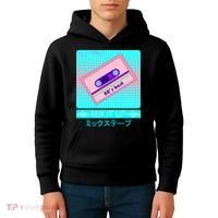 Retro Japanese Vaporwave Mix Tape Kids Hoodie thumb 4