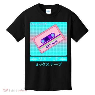 Retro Japanese Vaporwave Mix Tape Kids T-Shirt
