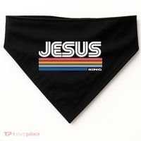 Retro Jesus King USA-Made Doggie Bandana thumb 0