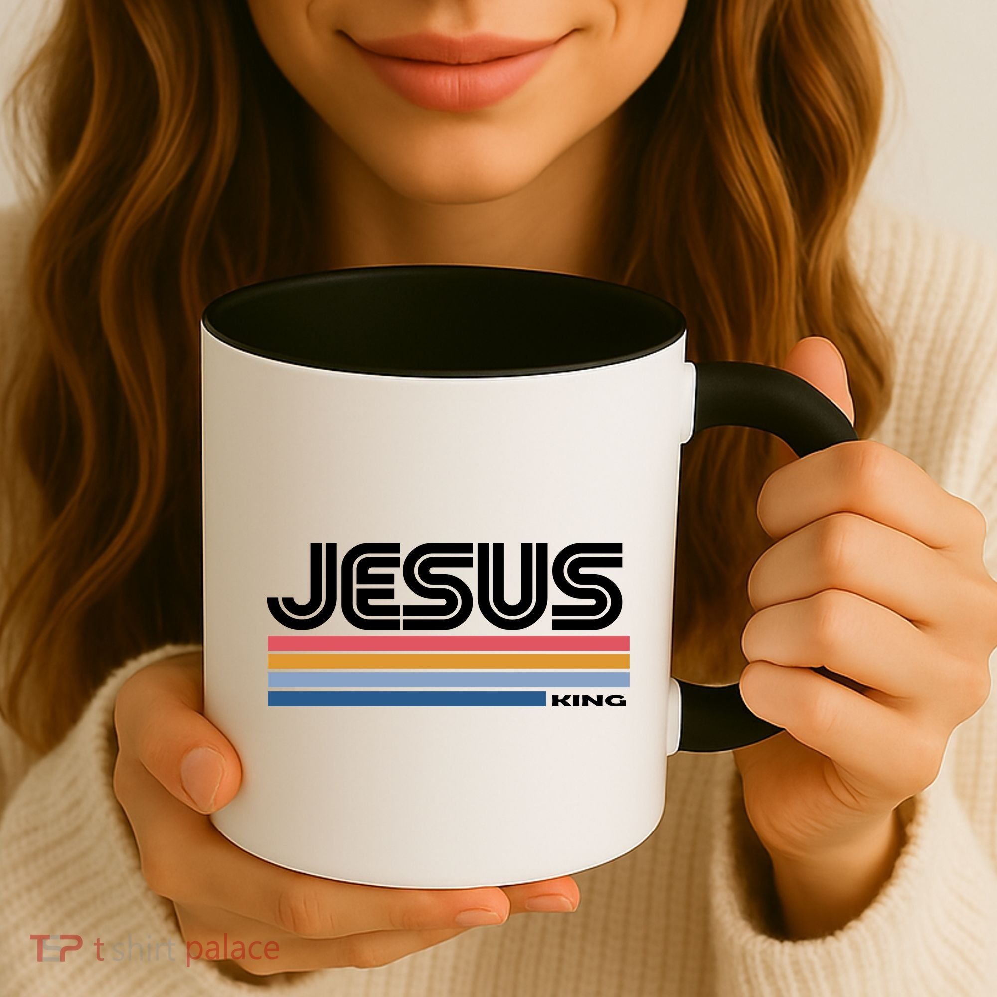 Retro Jesus King Coffee Mug