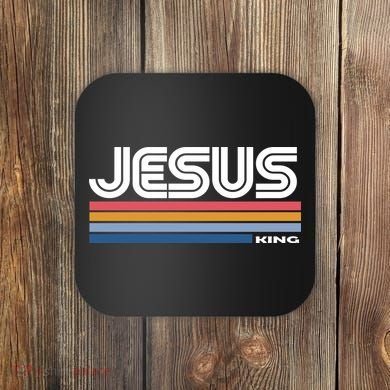 Retro Jesus King Coaster