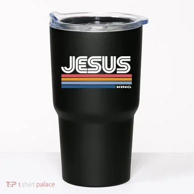 Retro Jesus King Tumbler