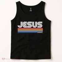 Retro Jesus King Tank Top thumb 2