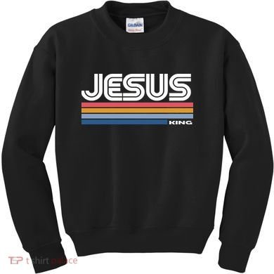 Retro Jesus King Kids Sweatshirt