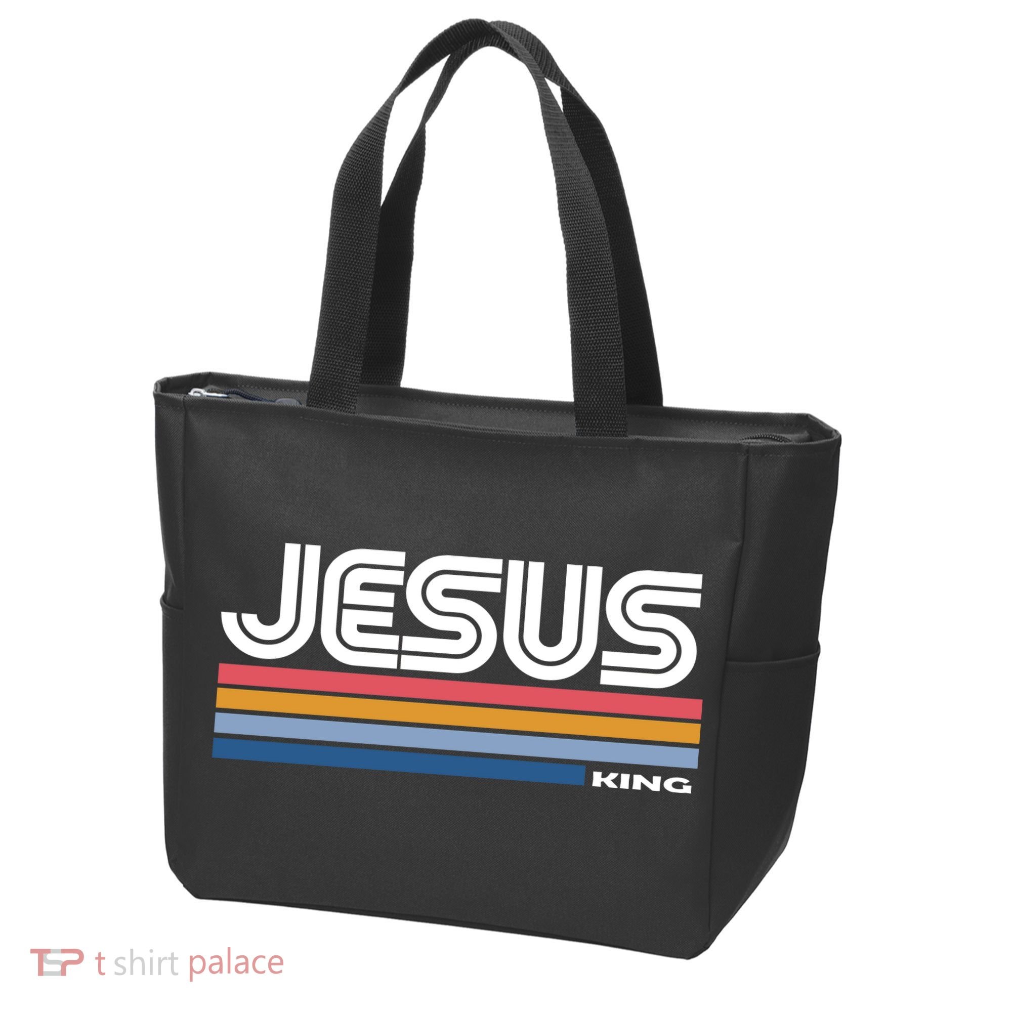 Retro Jesus King Tote Bag