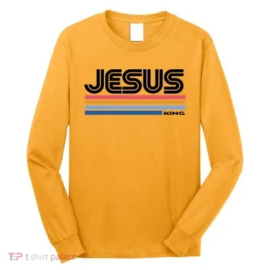 Retro Jesus King Long Sleeve Shirt
