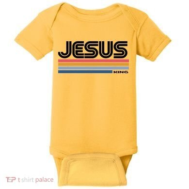 Retro Jesus King Baby Bodysuit