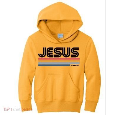 Retro Jesus King Kids Hoodie