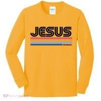 Retro Jesus King Kids Long Sleeve Shirt thumb 0