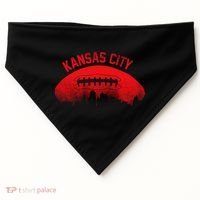 Retro Kansas City Football Skyline USA-Made Doggie Bandana thumb 0