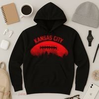 Retro Kansas City Football Skyline Hoodie thumb 3