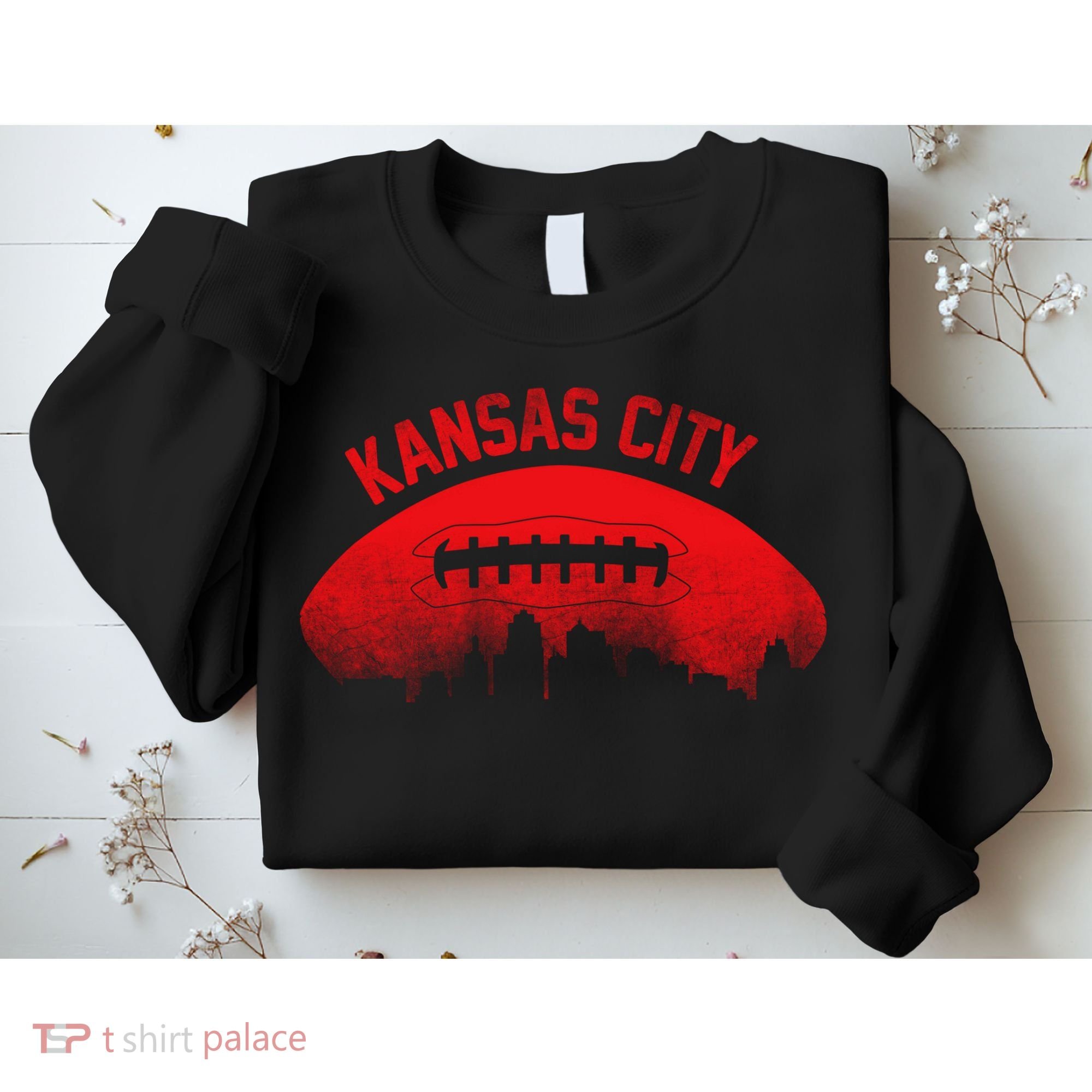 Retro Kansas City Football Skyline Sweatshirt