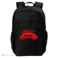 Retro Kansas City Football Skyline Backpack thumb 0