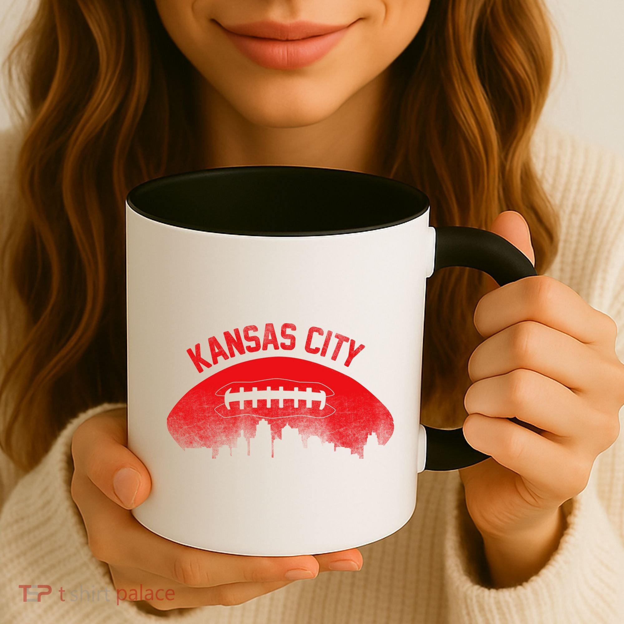 Retro Kansas City Football Skyline Coffee Mug