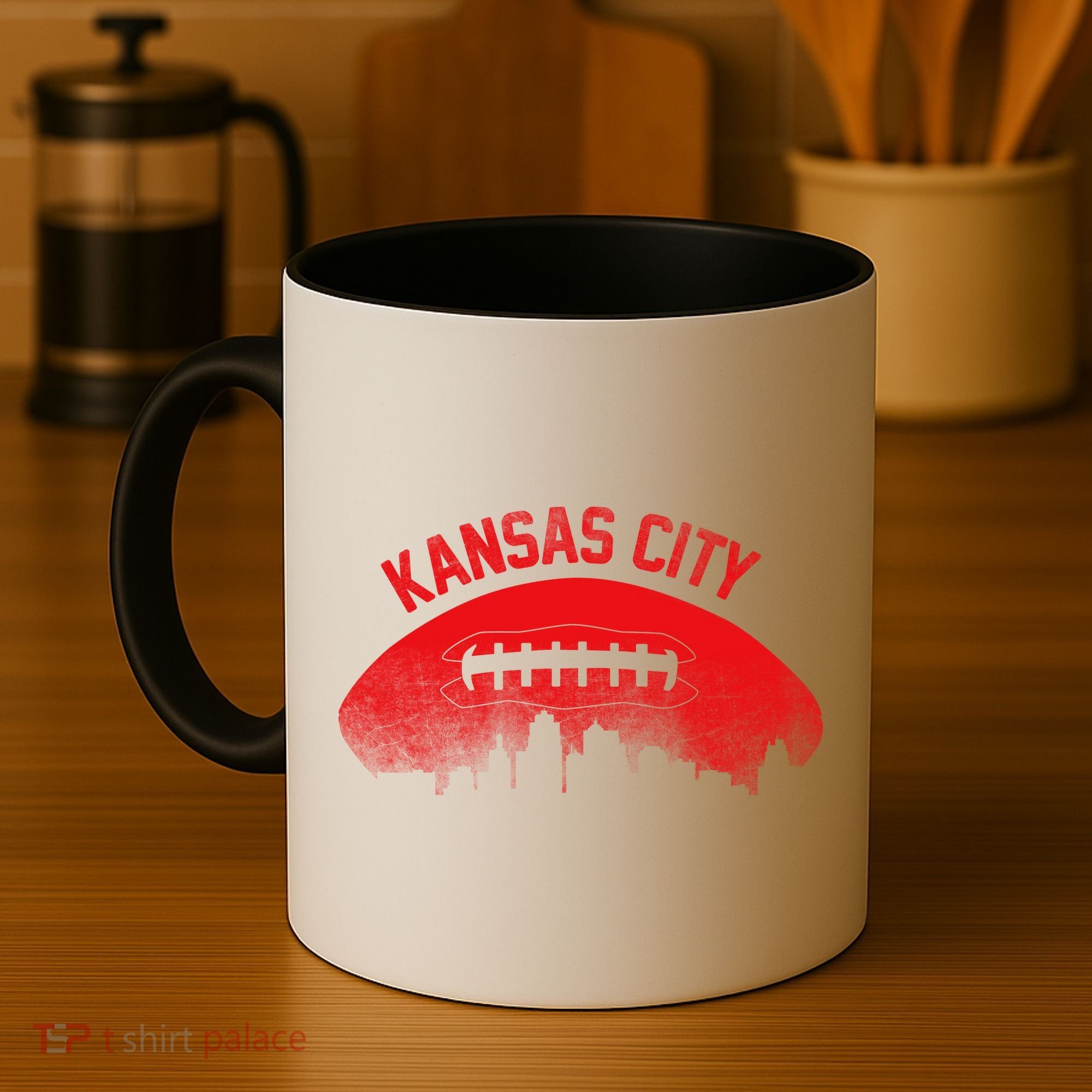 Retro Kansas City Football Skyline Coffee Mug