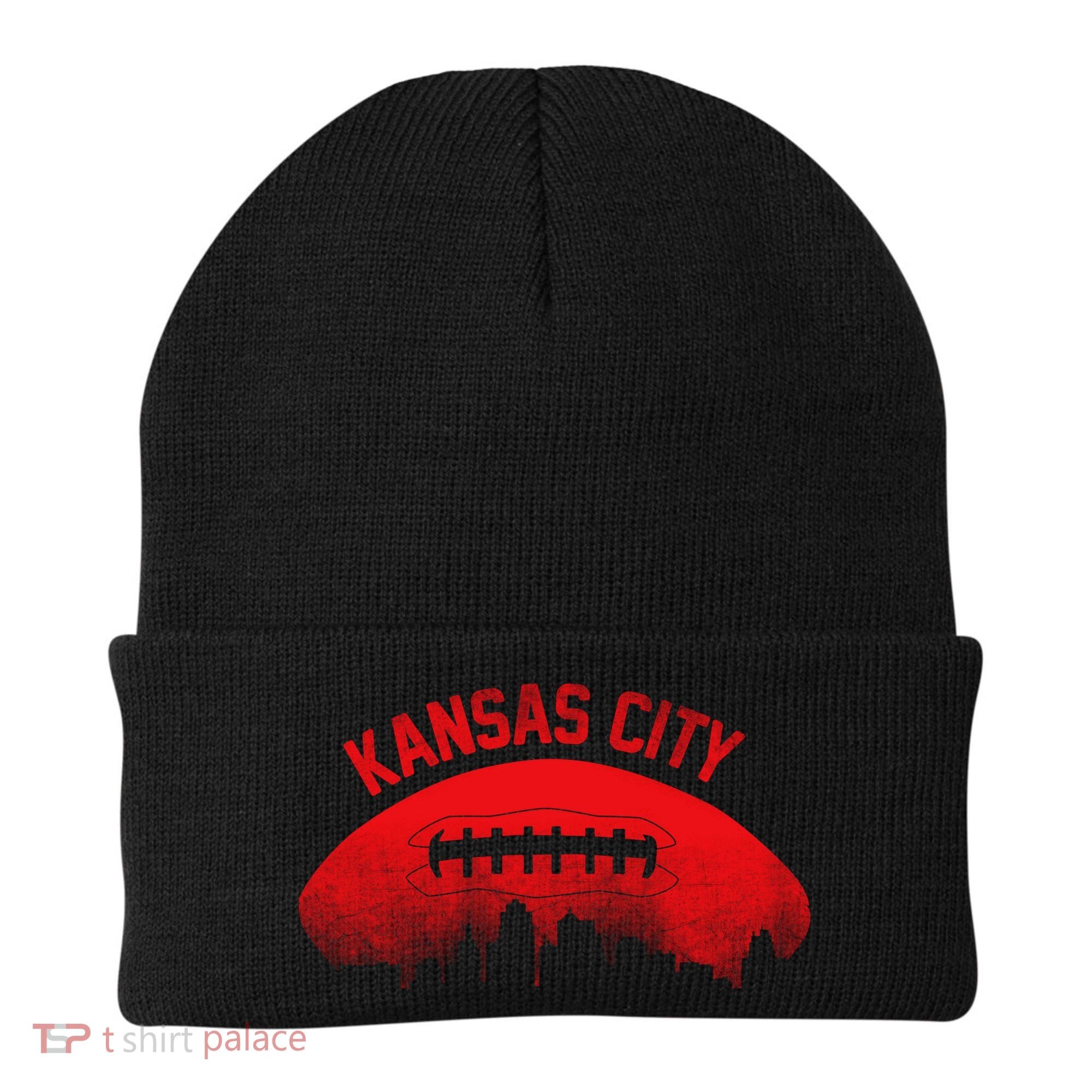 Retro Kansas City Football Skyline Beanie