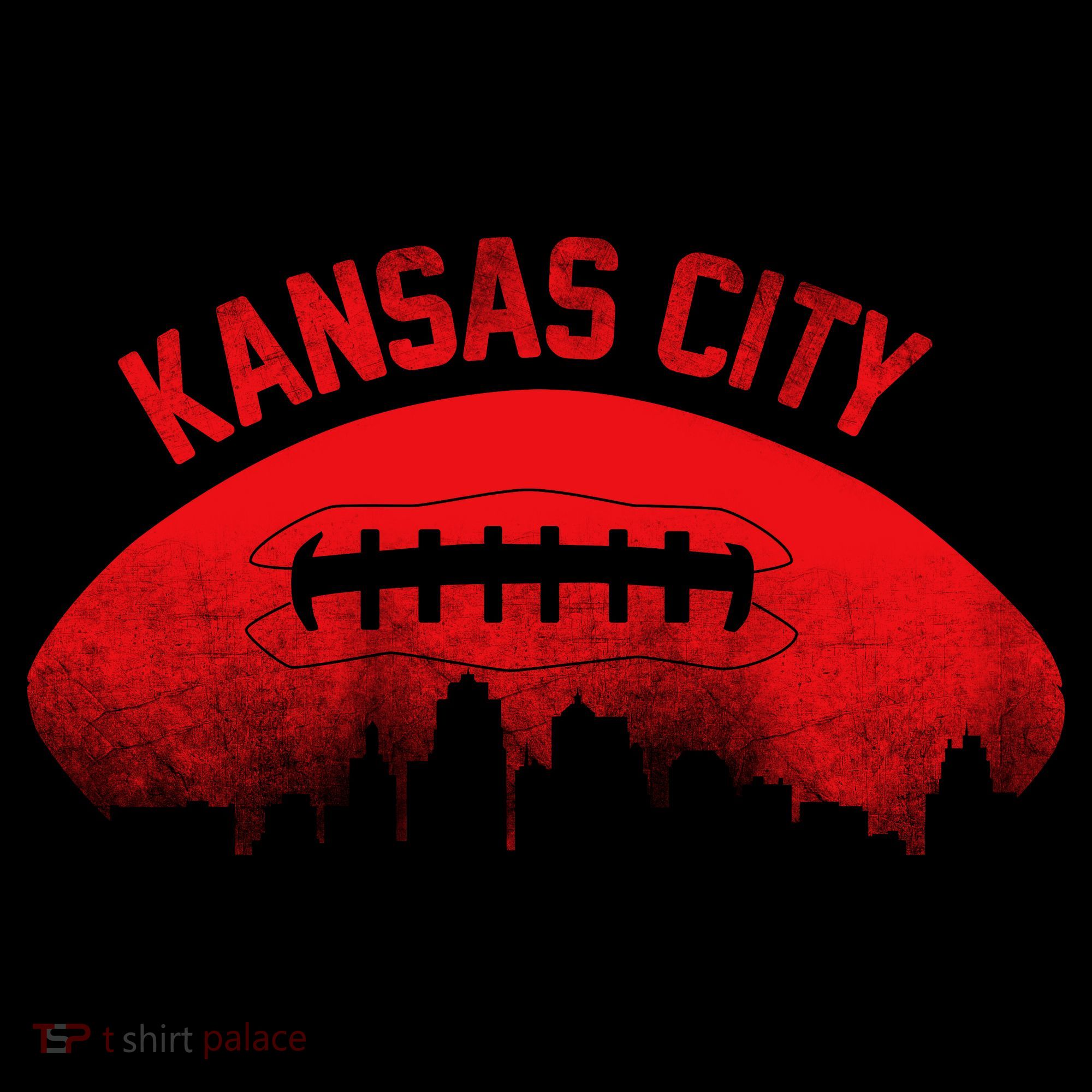 Retro Kansas City Football Skyline Women's Hoodie
