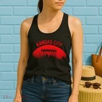 Retro Kansas City Football Skyline Women's Tank Top thumb 2