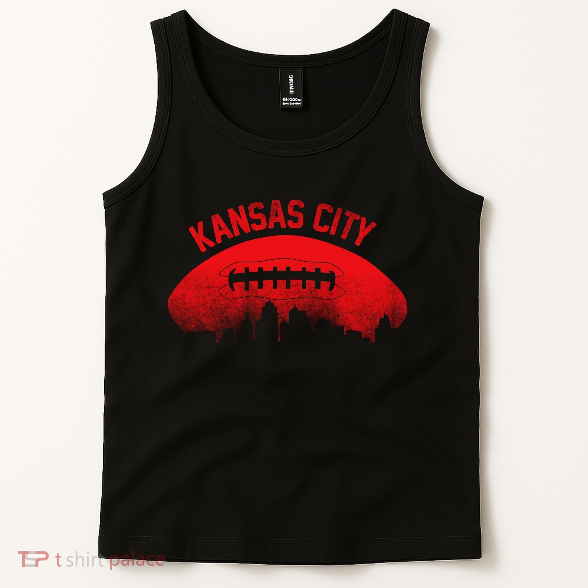 Retro Kansas City Football Skyline Tank Top