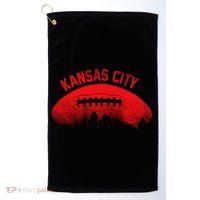 Retro Kansas City Football Skyline Golf Towel thumb 0